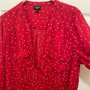 Torrid Size 0 Red blouse